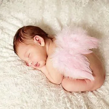 

Newborn Photography Props White Angel Wings Baby Photos Props Feather Wings Girls Hair Baby Photography Hair Accessories kid