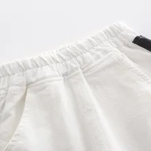 Г. Летняя Изысканная детская одежда в Корейском стиле для мальчиков; эластичная повседневная одежда из хлопка и льна с вышивкой разных цветов