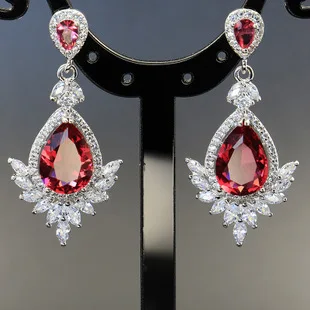 Europe And America 3A Zircon Set Super Shiny Luxury Bride Banquet Accessories Jewelry Set Factory Price Direct Selling
