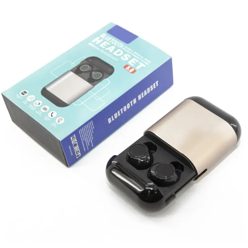 Мини-наушники-вкладыши TWS Bluetooth 5,0 наушники Водонепроницаемый для спорта \ бега \ игр на мобильном телефоне/видео Беспроводной наушники с зарядный чехол