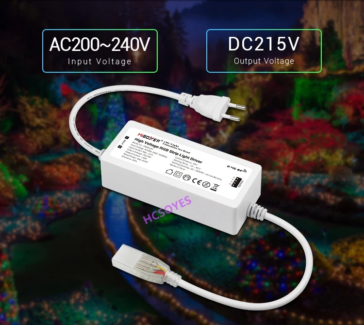 Milight POW-LH1 высокого напряжения RGB светодиодный контроллер AC200-240V Wi-Fi приложение Смарт RGB Светодиодные полосы контроллер 400 Вт Вождение 50 м светодиодные ленты