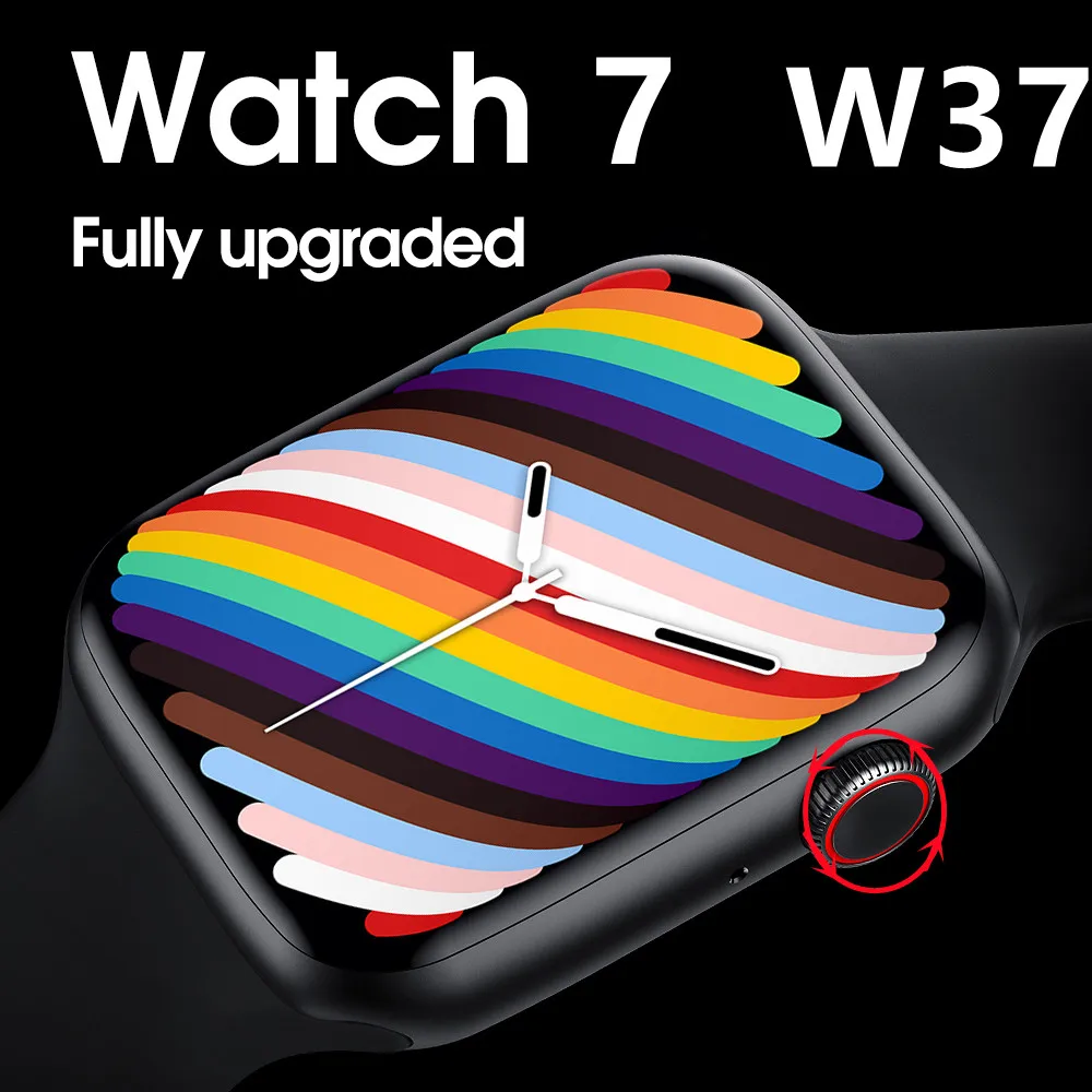 New IWO W37 Series 7 Smart Watch 2021 Bluetooth Call 1.75 Inch Split Screen Password Sports Smartwatch For Apple Huawei Watch 7