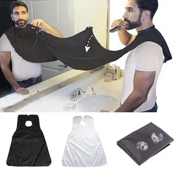 

130x80cm Man Hair Shave Apron Bathroom Apron Black Beard Apron Waterproof Floral Cloth Household Cleaning Protector for Man