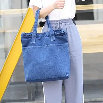 

2020 new solid color simple cotton canvas female bag wild washed large capacity handbag casual retro shoulder messenger bag
