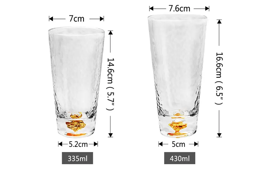 Upspirit, 1 шт., Золотая фольга, стеклянная чашка, пивная вода, стакан, кофе, молоко, чай, кружки, стаканы, креативный подарок, аксессуары для бара, посуда для напитков