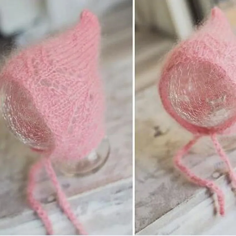 Шапка детская мохеровая шапка ручной работы реквизит для детской фотографии |