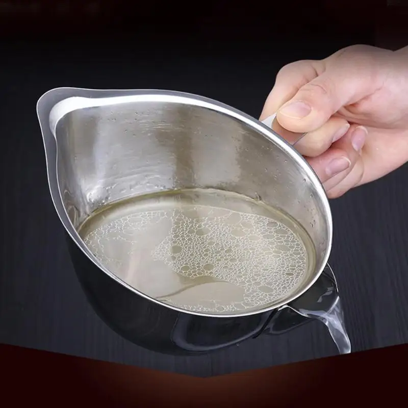 Stainless Steel Grease Isolation Bowl Rustproof Oil Separator Gravy Oil Soup Filter Strainer Household Kitchen Gadgets