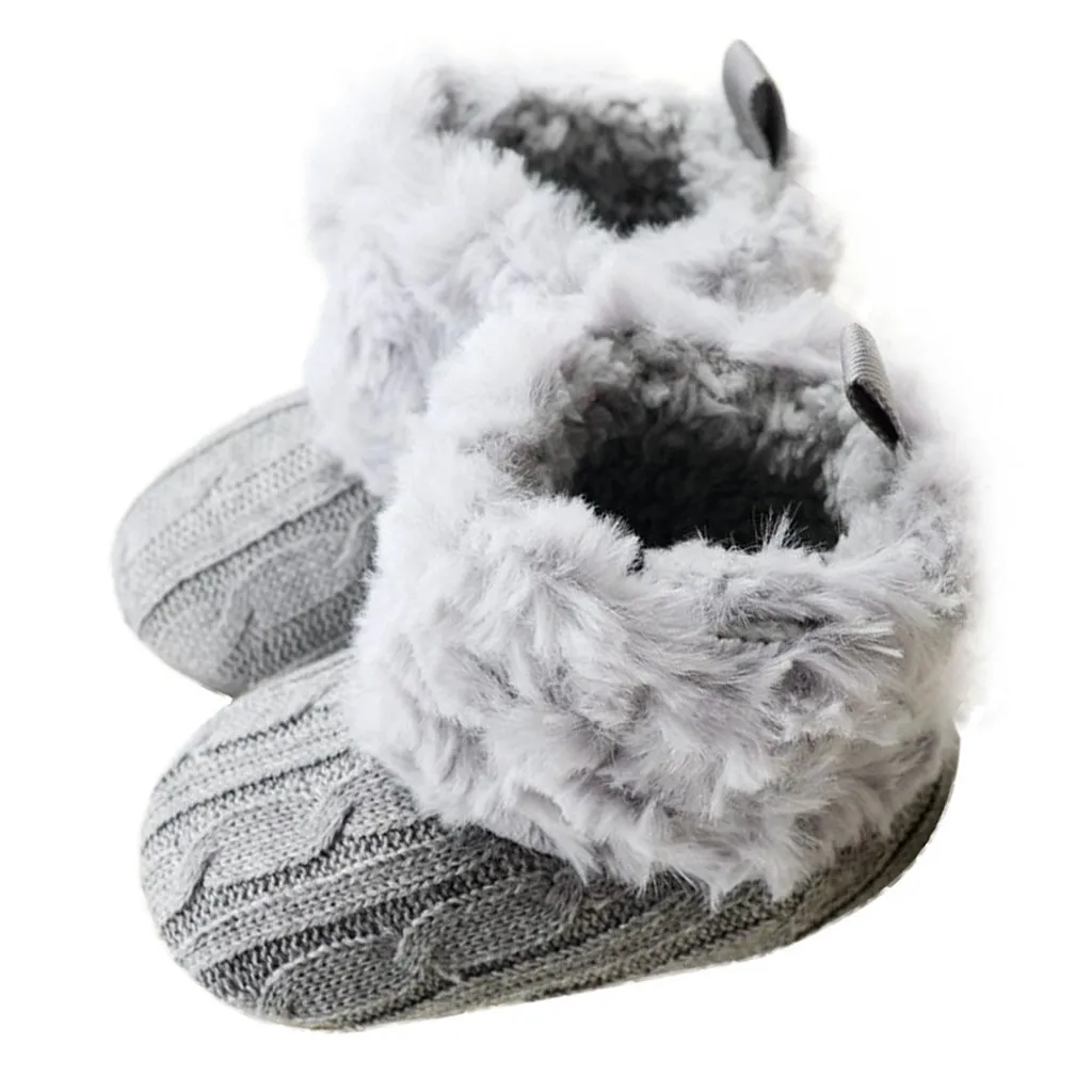 

Baby Girl Snow Boots Cotton Cloth Crib shoes Soft Crib Shoes Toddler Winter Warm Anti-slip Comfortable Boots Bottom &&7