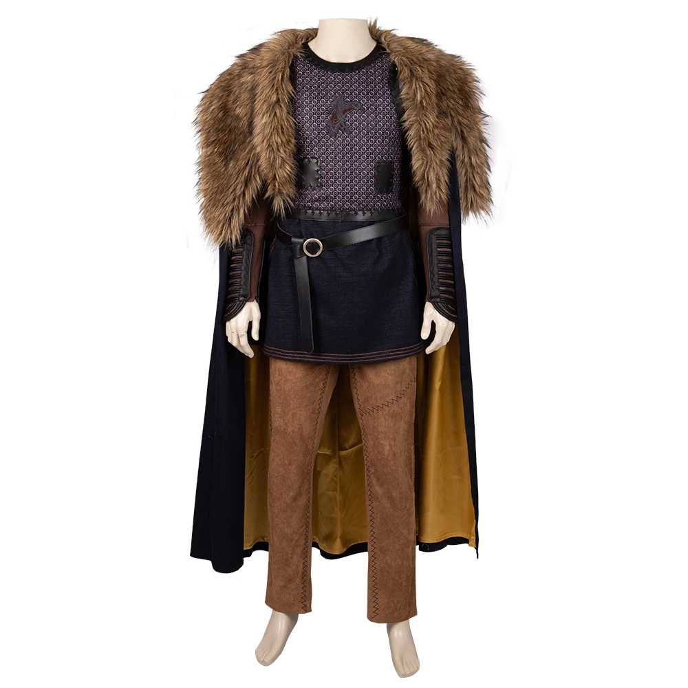 Ragnar Lothbrok костюм Викинги Косплей карнавальные костюмы на Хэллоуин для мужчин Взрослый маскарадный костюм наряд с плащом сапоги - Цвет: Without Boots