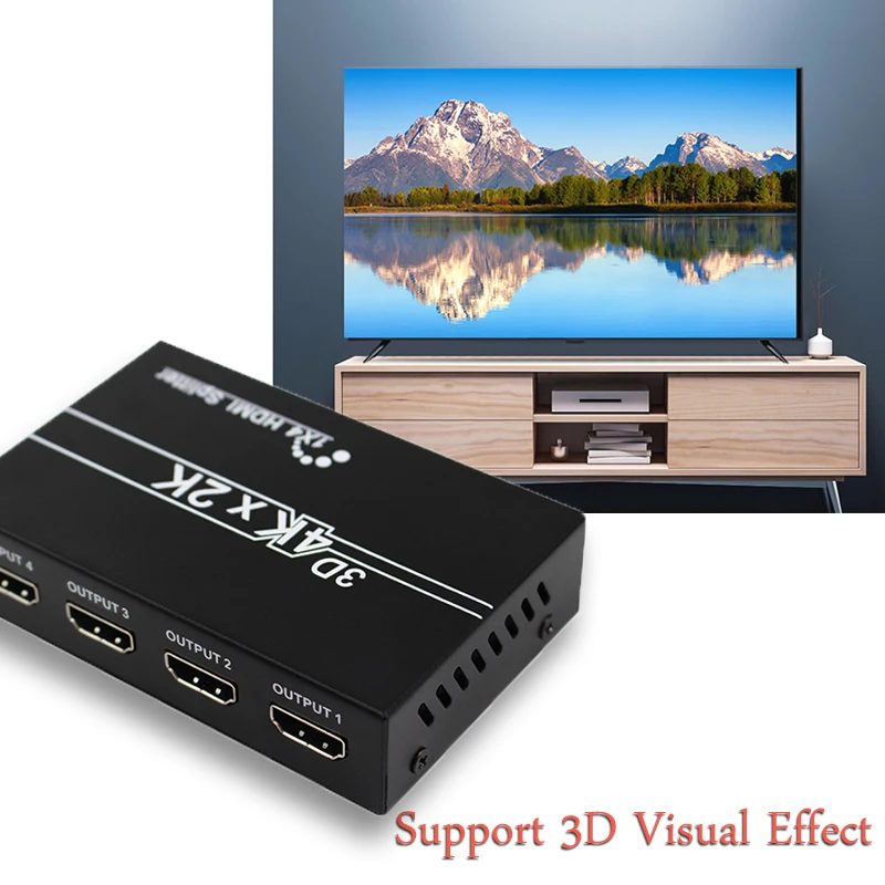 Full HD 1080P HDMI сплиттер 1x4 1HDMI на 4 1 в выхода дистрибьютор с источником питания для HDTV