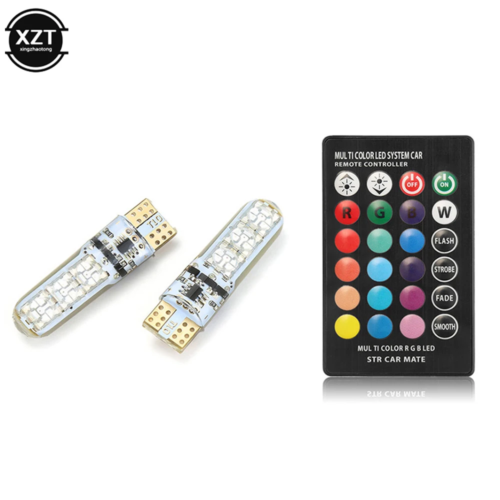 Автомобисветильник купольная лампа RGB T10 W5W СВЕТОДИОДНАЯ Лампа 194 168 5050 SMD для