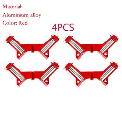 4 шт. правый угол зажима 4 дюйма 90 градусов клип фоторамка зажим Mitre Структура изображение держатель многофункциональный