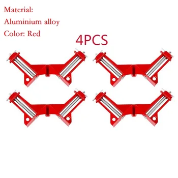 

4pcs Right Angle Clamp 4inch 90 Degrees Clip Picture Frame Clamp Mitre Structure Picture Holder Multifunction Woodworking Tool