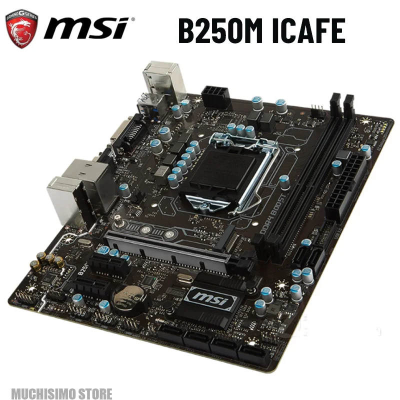 MSI B250M ICAFE Motherboard LGA 1151 i7/i5/i3 DDR4 32GB PCI-E 3.0 M.2 VGA DVI Intel B250 Gaming Placa-mãe 1151 B250 Mainboard the motherboard