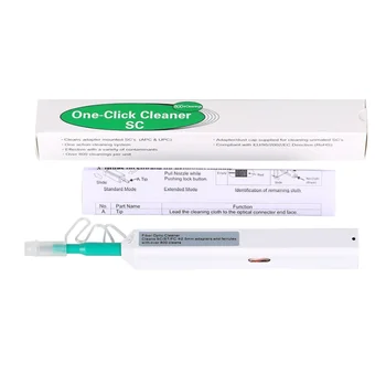 

10PCS/lot One-Click Fiber Optic Connector Cleaner Pen for 2.5mm SC ST and FC Connectors Fiber Optic Tools