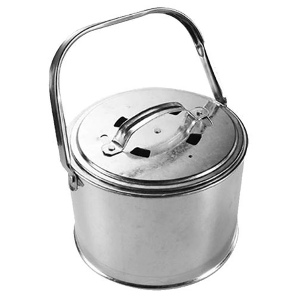 Portable Charcoal Heating Basin, Outdoor Fire Pit, Barbecue Charcoal Grill, Stainless Steel, Heating Furnace