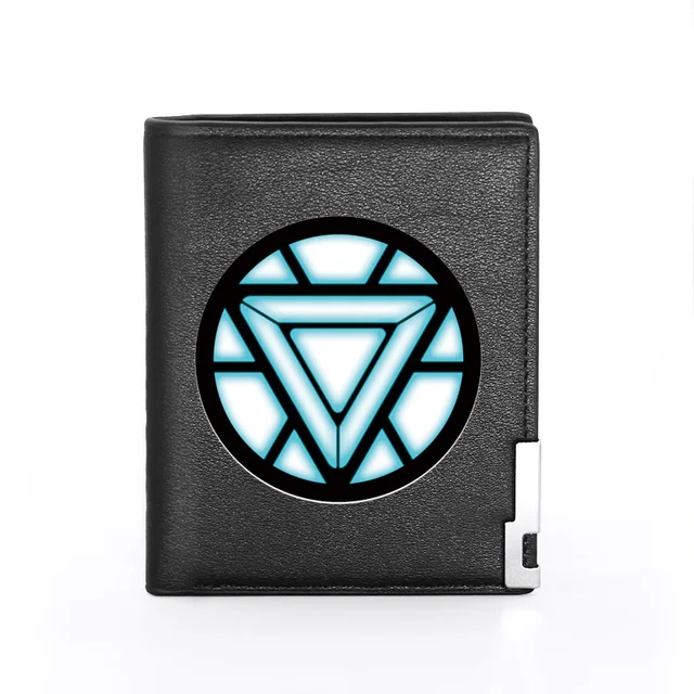 Fashion  America Theme Pu Leather Men Women Short Wallet ID Credit Card Holder Purse BG741-Black