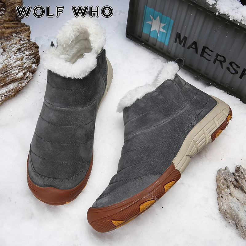 

Winter Shoes Men Women Snow Boots Plush Warm Ankle Boots Comfortable Sneaker Outdoor Snow Couple waterproof Shoe Wholesale X-180
