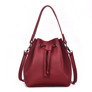 

2020 new retro pumping bucket bag fashion U wide shoulder strap shoulder bag casual female bag messenger bag