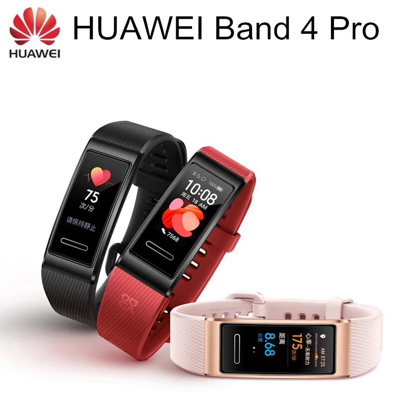 Умный Браслет huawei Band 4 Pro, инновационные часы, лица, автономный gps, проактивный мониторинг здоровья, SpO2, кислород крови