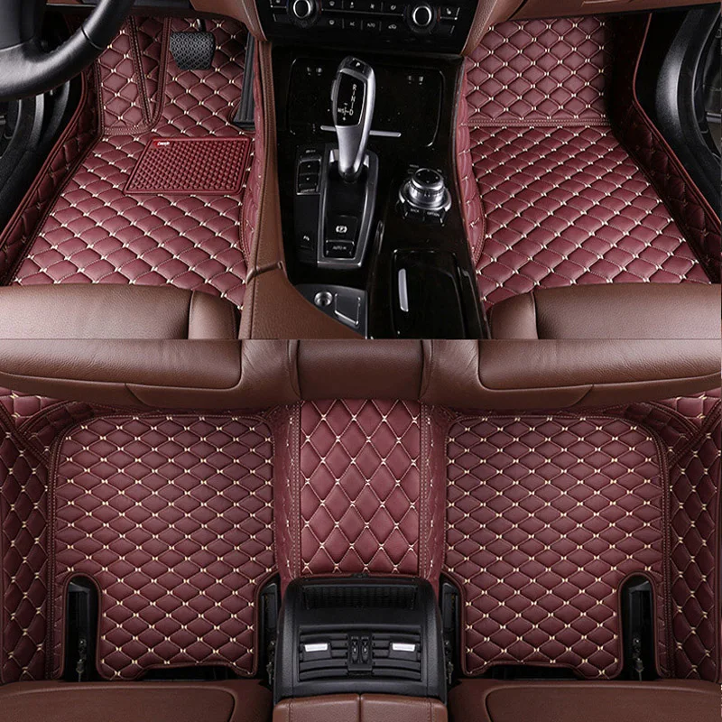 

Car Floor Mats Car All Inclusive Carpet Floor Liner Artificial Custom Leather For Kia Sportage QL 2016 2017 2018 2019