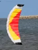 New High Quality 2m Nylon Dual Line Parafoil Kite With Handle And Line Power Braid Sailing Kitesurf Rainbow Sports Beach 6