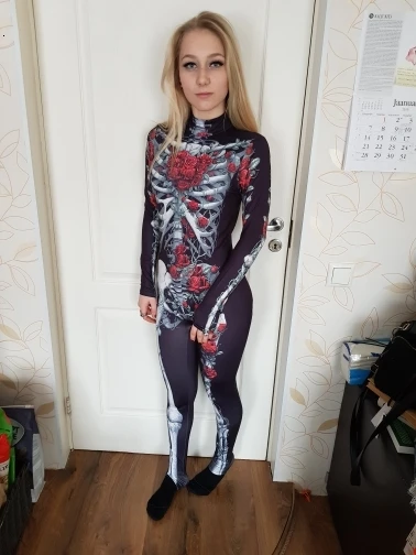 Спортивный костюм для женщин, леггинсы, боди, спортивная одежда, комбинезон, спортивные костюмы, цветочные Механические Кости, страшные Хэллоуин, череп розы