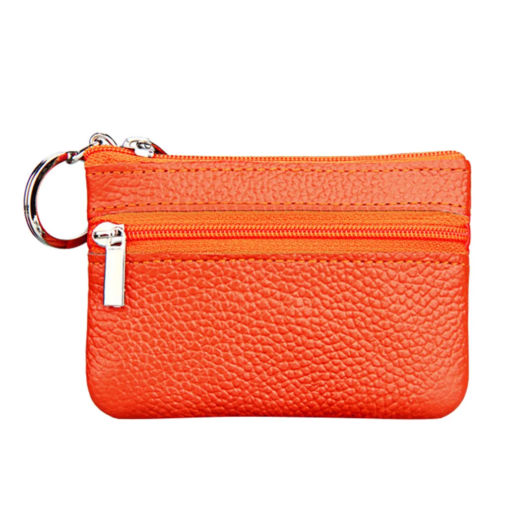 Orange Женский мужской модный мини-кошелек для монет, брелок-кошелек на молнии, маленькая сумка для мелочи, дропшиппинг#07 - Цвет: Orange
