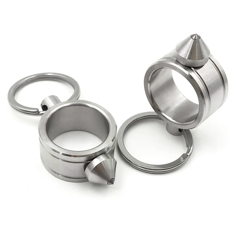 Tungsten Steel Knuckle Dusters Keychain Defense Tool Stainless Steel