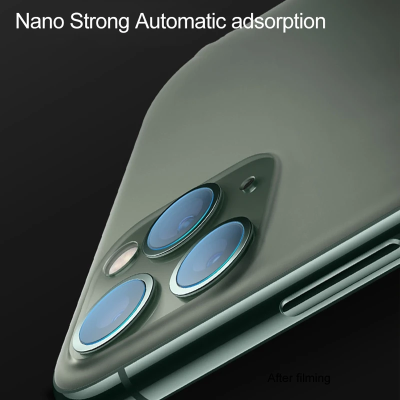 Для iPhone 11/iPhone 11 Pro/iPhone 11 Pro Max задняя камера объектив закаленная пленка dura mater с белой нижней пластиной
