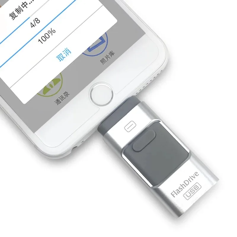 USB флеш накопитель 3 в 1 для iPhone/Android Type C ключ OTG 128 ГБ 64 32 карта памяти переносной U