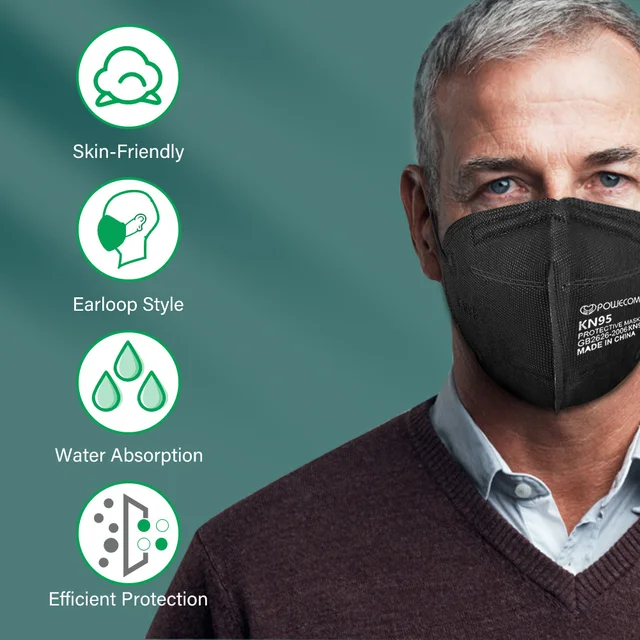 KN95 5 Layers Disposable Face Mask Breathing Mask In Stock With - Foto 12