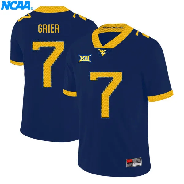 Новое поступление высокое качество майки Will Grier#7 колледж футболка ограниченной серии Майки S-XXXL