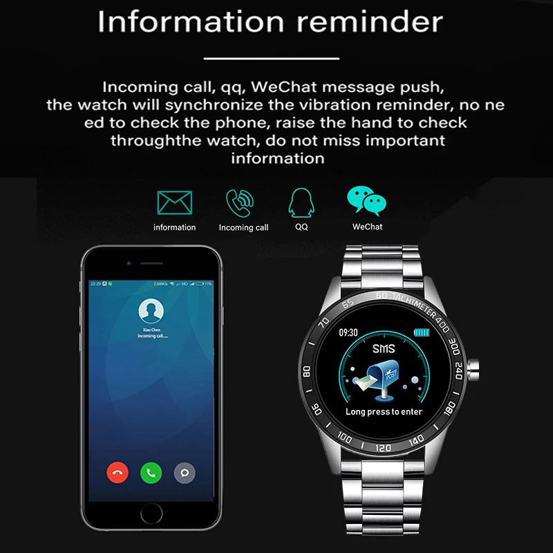  LIGE 2019 New Smart Watch Men Waterproof Sport Heart Rate Blood Pressure Fitness Tracker Smartwatch - 4000386073752