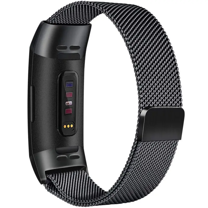 9 цветов для Fitbit charge 3 фитнес-браслет магнитный с миланским плетением браслет из нержавеющей стали сменные полосы для charge3 ремешок - Цвет ремешка: B