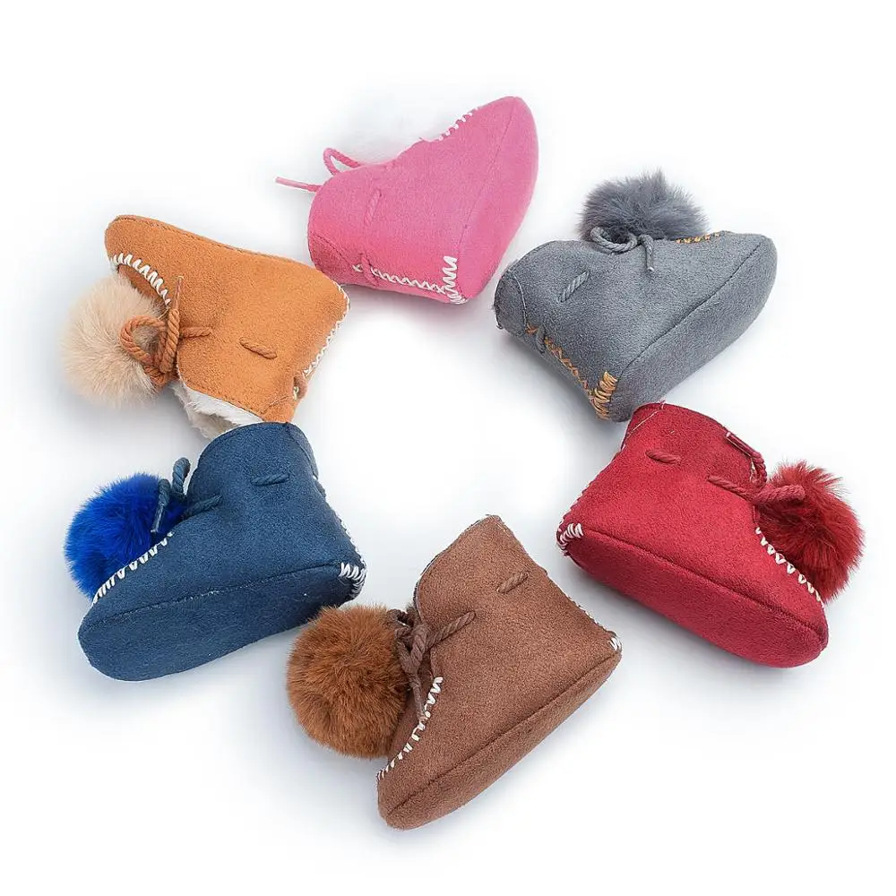 Baby Snow Boots Girls Boys Winter Booties Baby Fur Warm Plush Shoes Kids Warm Cotton Shoes Boots