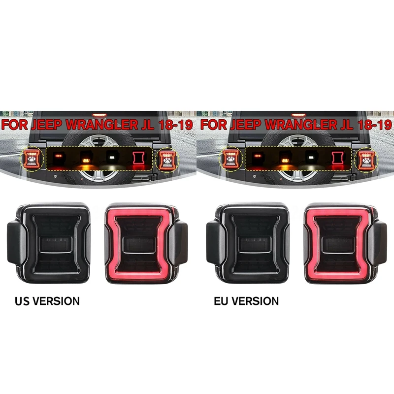 Светодиодный задний Обратный DRL тормозной фонарь светильник для Jeep Wrangler JL