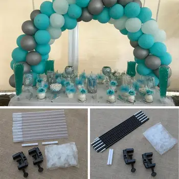 

2020 New Table Balloon Arches Kit Birthday Wedding Party Balloons Arch Stand Adjustable Size with Column Base Pole Balloon Clips