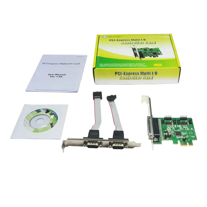 PCI-E до 2 Последовательный порт DB9 RS232+ 1 порт параллельного ввода-вывода DB25 принтер LPT карты расширения AX99100 Чипсет
