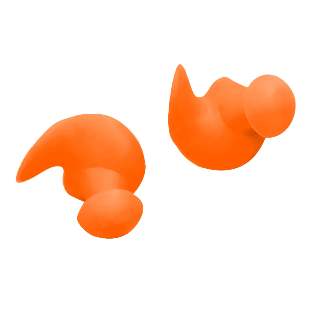 Silicone Swim Earplugs - Comfortable & Waterproof Ear Plugs for Swimming Showering Boating Spring with Carrying Case