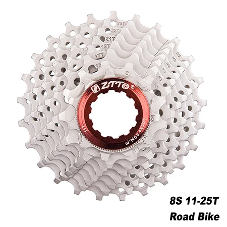 Silver 8S 11-25t ZTTO дорожная велосипедная обгонная муфта 8 9 10 11 скоростная кассета 11-25t 28t велосипедные звездочки для системы sunracing SH - Цвет: Silver 8S 11-25t