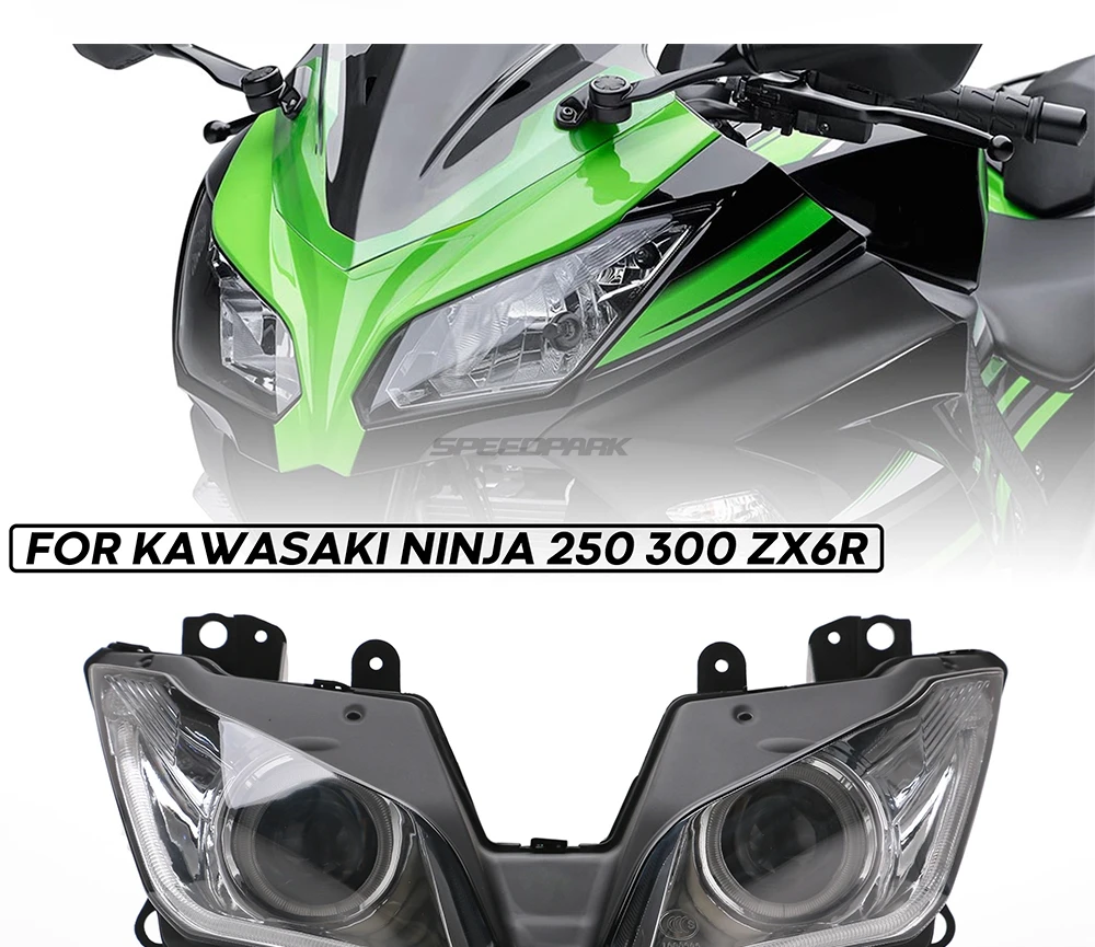 Angel Eye для Kawasaki NINJA 250 300 ZX6R ZX 6R NINJA250 NINJA300 HID проектор фара мотоцикла в сборе 2013