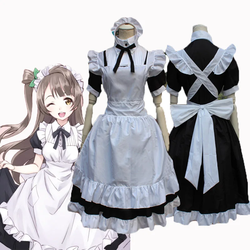 Love Live Cosplay Costume Tojo Nozomi Lolita Maid Dress Women Cafe Restaurant Uniform Girl Party |