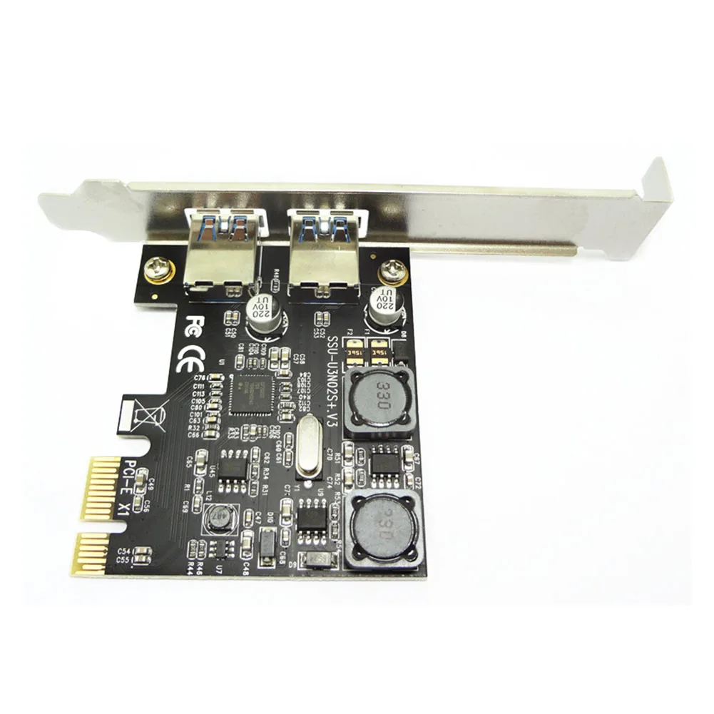 Супер быстрая 5 Гбит/с PCI Express легко применяется карта расширения внешняя практичная для рабочего стола 2 порта Поддержка USB 3,0 прочный разъем