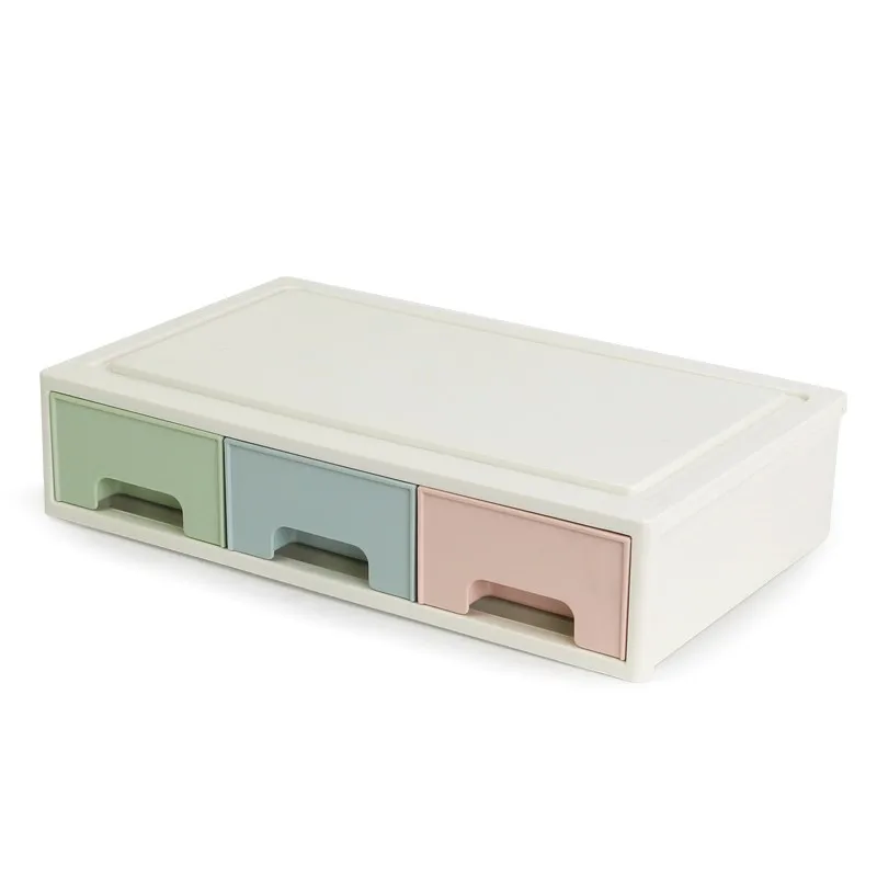 Настольная коробка для хранения ювелирных изделий, акриловая пластиковая коробка для хранения косметики, ящик для хранения, органайзер для макияжа, контейнер для мелочей - Цвет: Three Grid-Vertion2