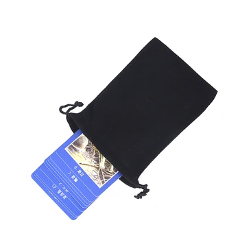 激安 10 ピース/ロット黒サイコロバッグベルベットタロットカード収納袋の宝石バッグミニ巾着パッケージトランプおもちゃ
