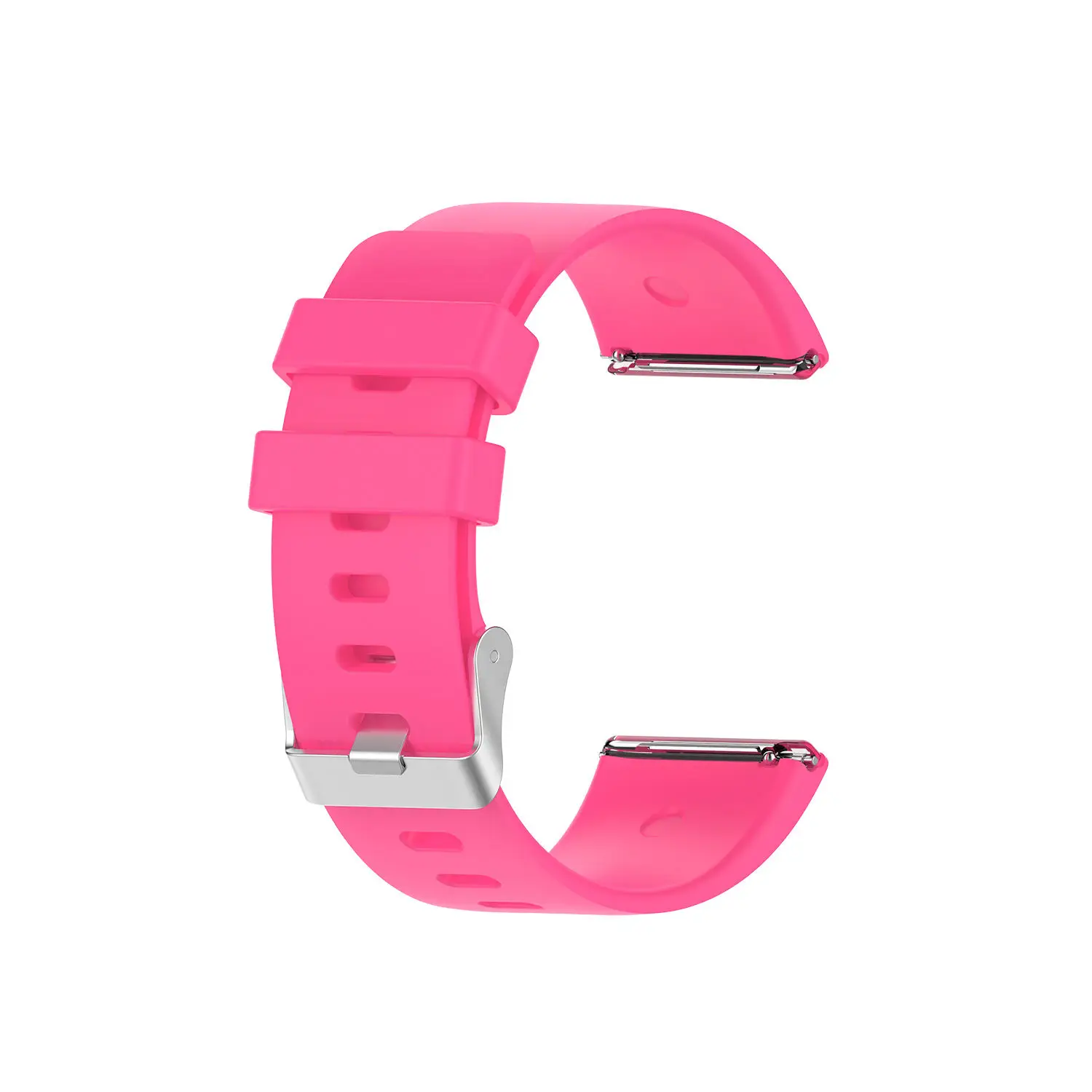 Pink Новинка 23 мм ремешки для часов Fitbit Versa/Versa 2 lite полосы мягкого Замена TPU спортивный ремешок для часов с металлической пряжкой Для Fitbit Versa - Цвет ремешка: Pink