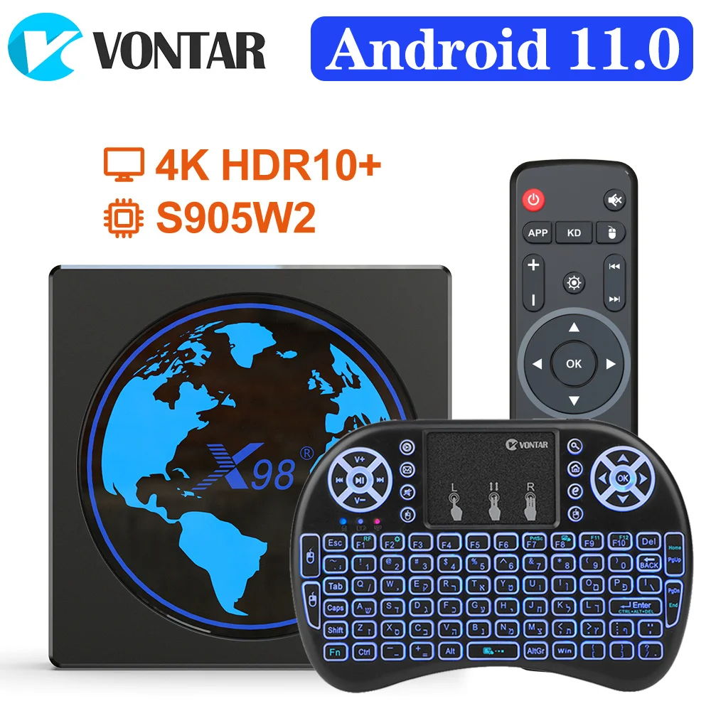 X98Q Amlogic S905W2 Quad Core 4K Dual WiFi TV Box – Android TV Box  Manufacturer Supplier