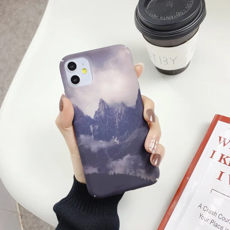 

Retro Dream forest painting art Phone case For iPhone 11 Pro Max case Cute hard cover for iPhone XS XR X 6 7 8 Plus 7Plus case