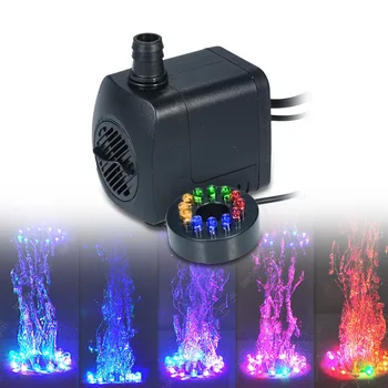 

LED Light Submersible Pump 800L/H Ultra-Quiet Aquarium Pond Tank Pool Water Fountain Pump UK/US/AU/EU Plug